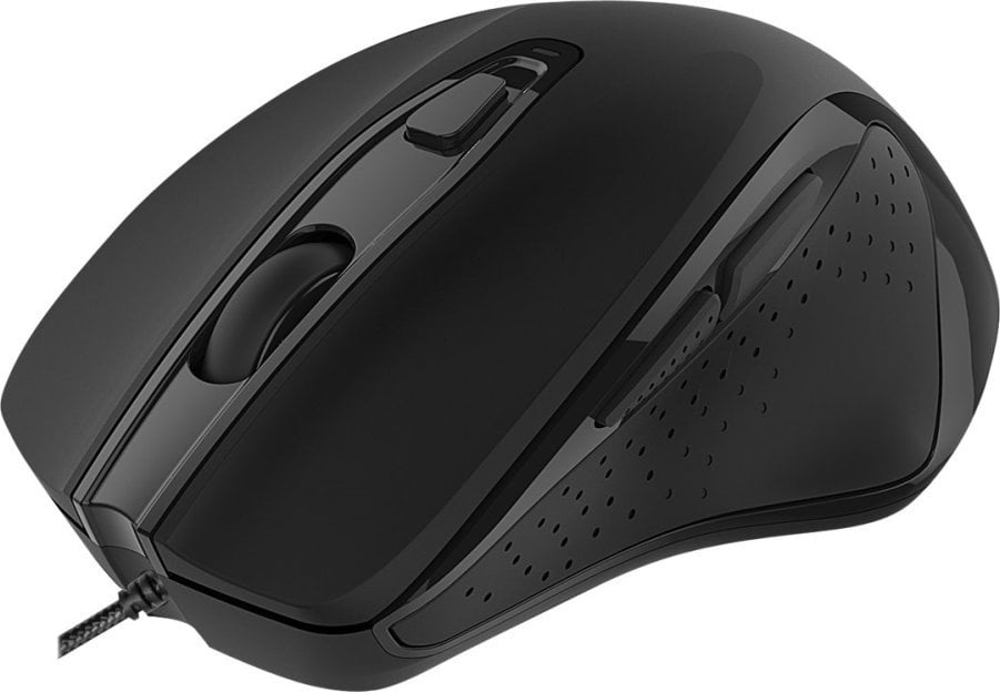 Mysz Deltaco Pelė DELTACO OFFICE su laidu, ergonomiška, tyli, juoda / MS-801