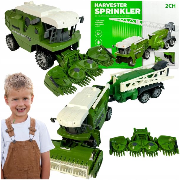 Kombajn ZDALNIE STEROWANY Z RUCHOMYM opryskiwaczem PRZYCZEPA PILOT