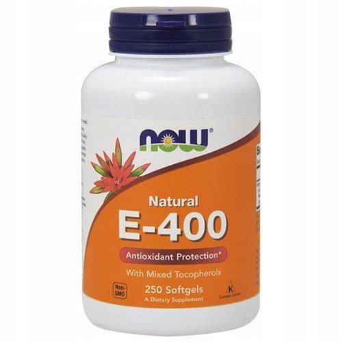 WITAMINA E-400 z mieszanką tokoferoli 250 kapsułek NOW FOODS