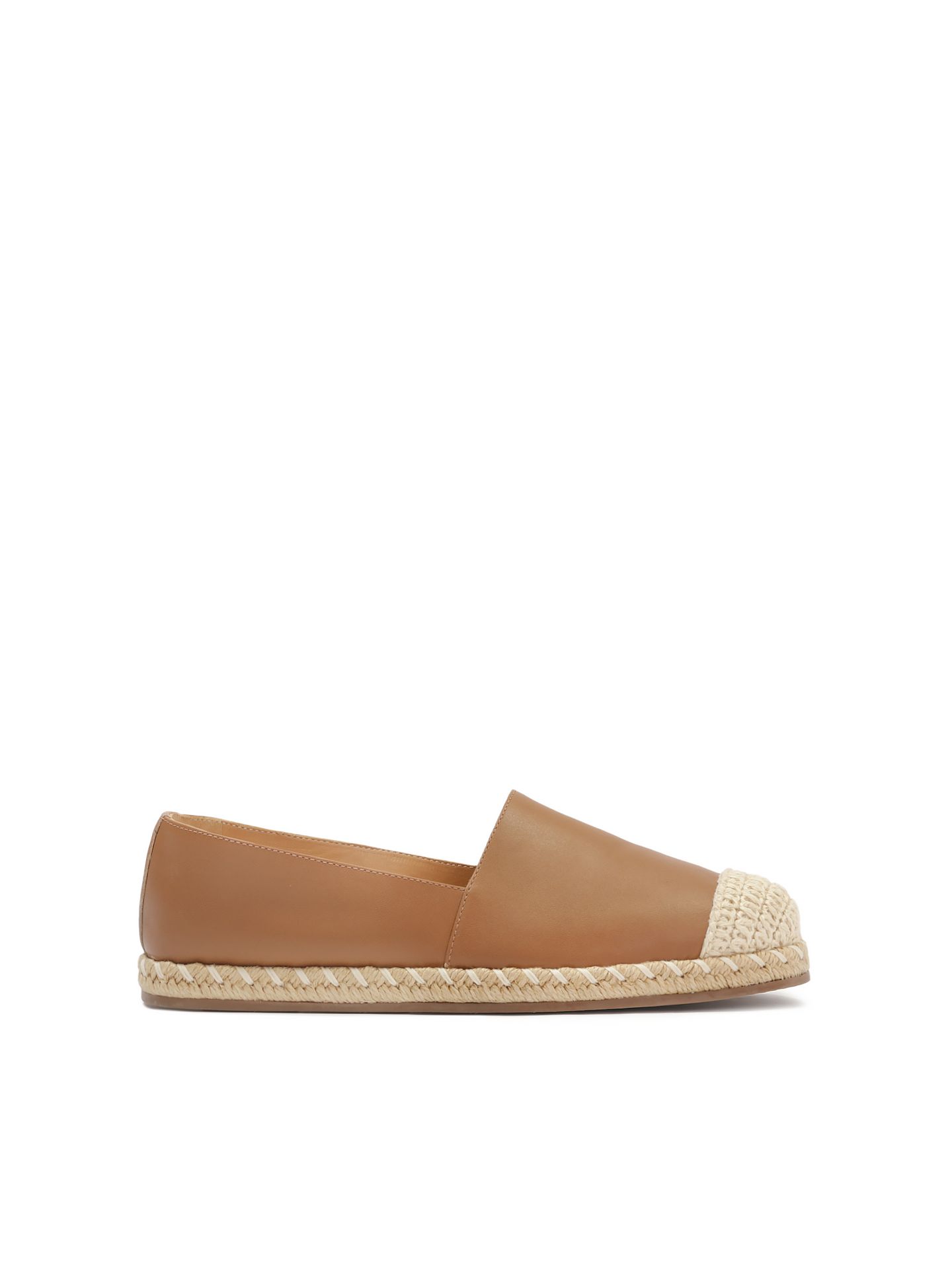 Komfortowe espadryle z gładkiej skóry - 40