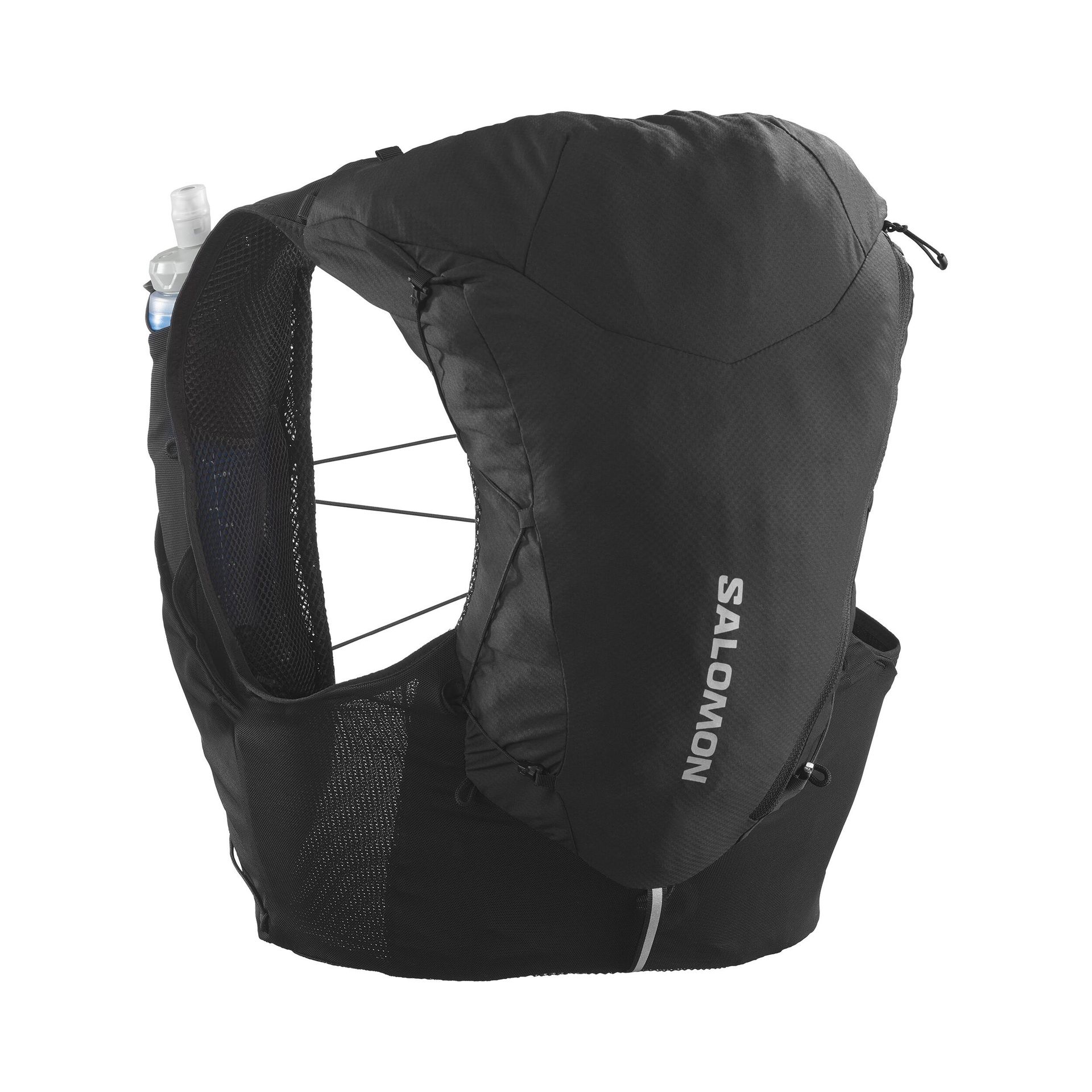 Salomon ADV Skin 12 with Flasks, czarny M 2022 Plecaki do biegania LC1759500-M