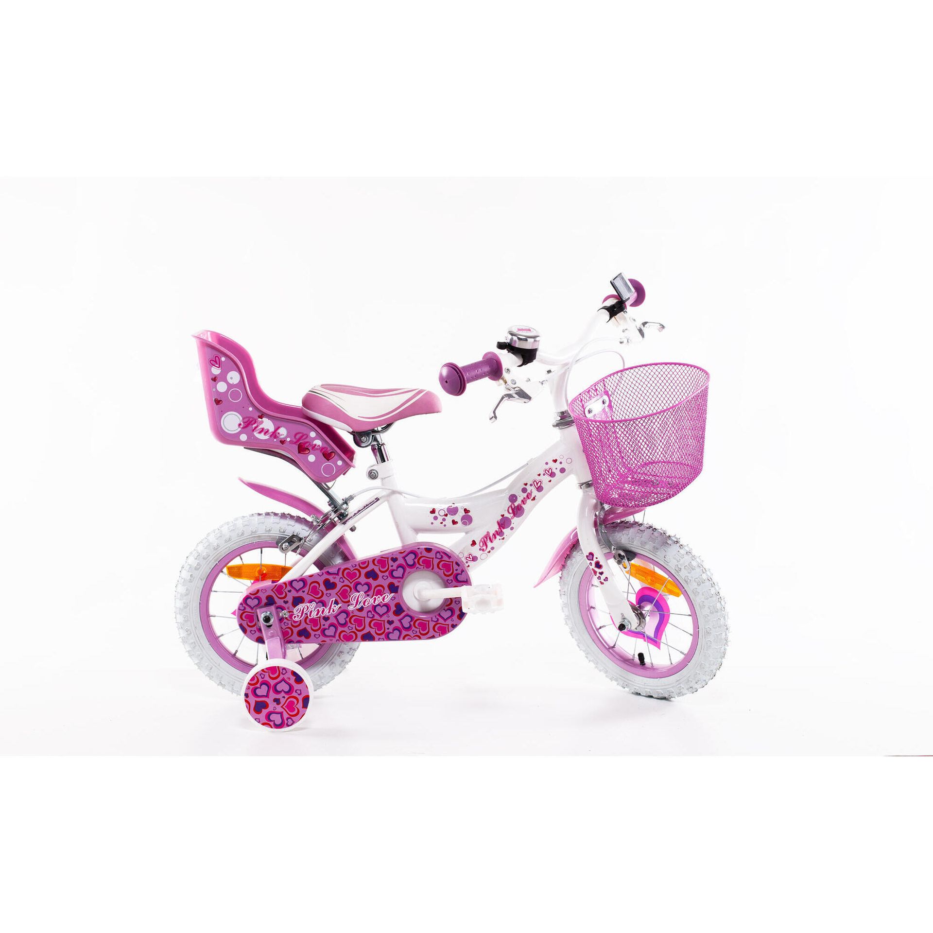 SCH Pink Love rower dziecięcy, biały, 12