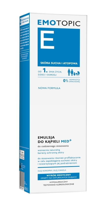 Emotopic, emulsja do kąpieli Med+, do codziennego stosowania, 400 ml