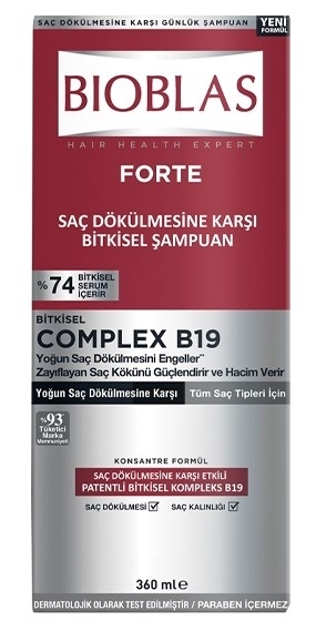 Bioblas Forte Complex B19 Szampon na intensywne wypadanie włosów, 360 ml