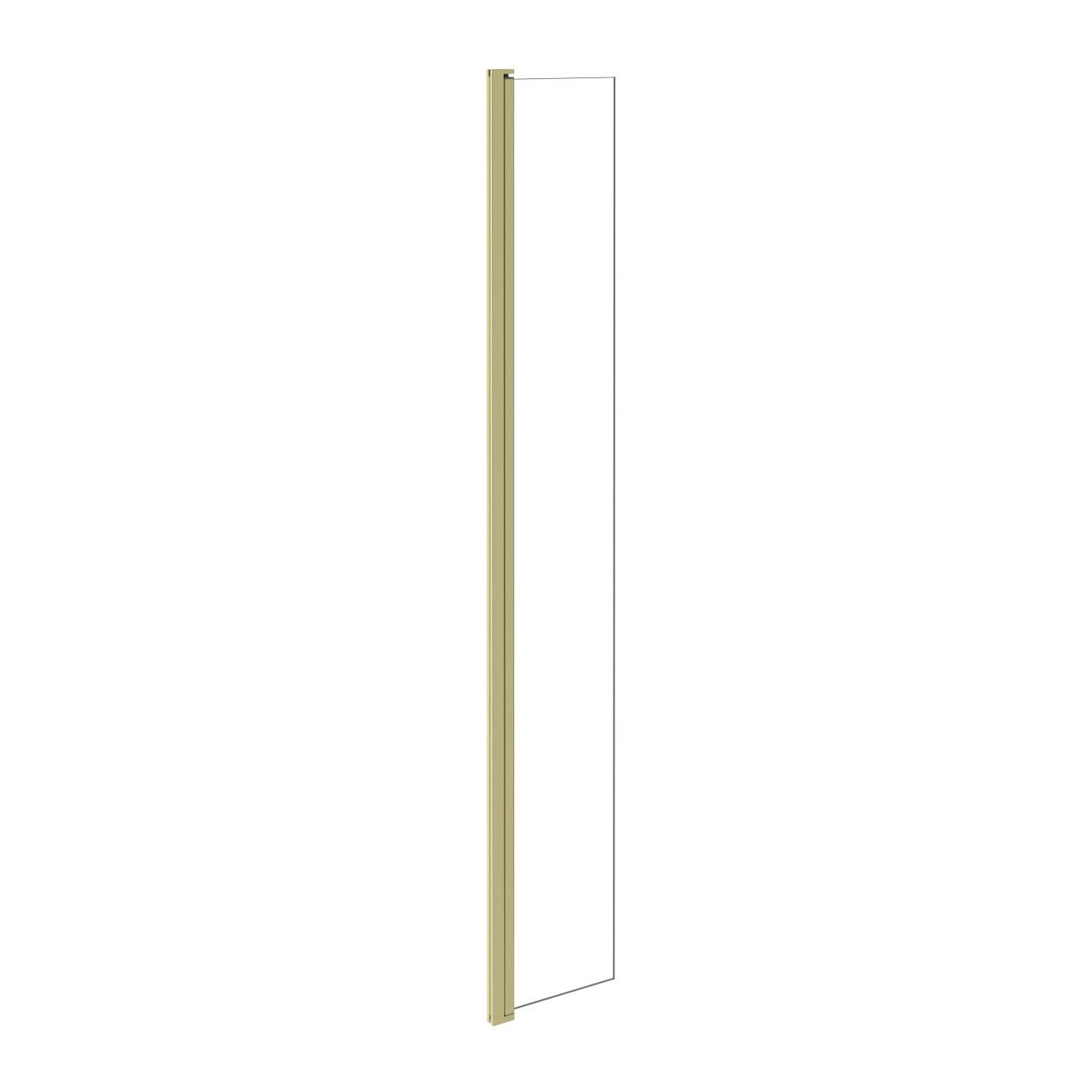 Ścianka kabiny prysznicowej Besco Eco-N Flex 30x195 boczna złoty połysk transparentne PEFG-30-195C