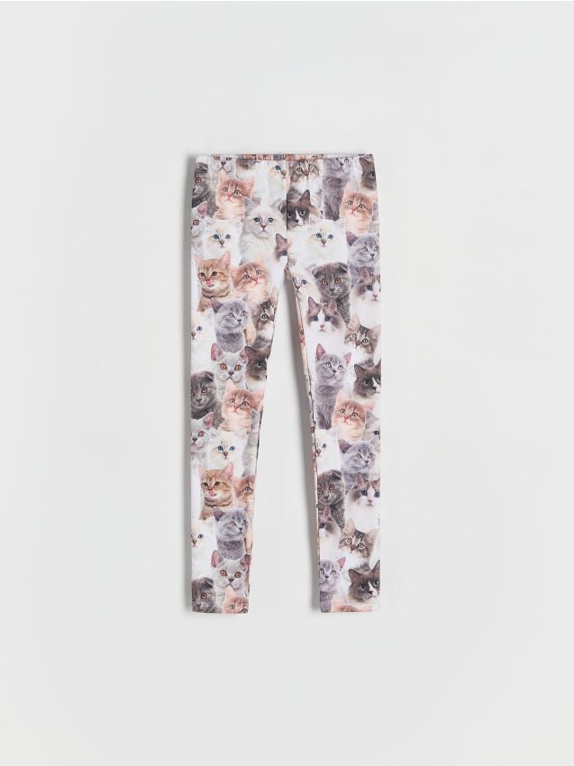 Reserved - Legginsy w kotki - wielobarwny