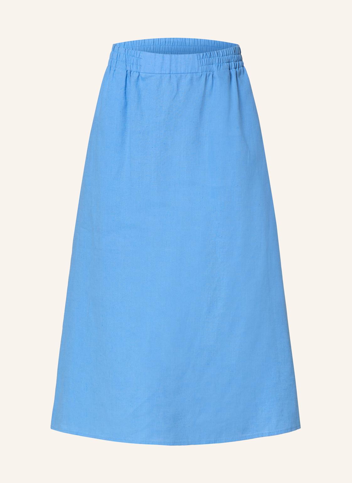 Lilienfels Spódnica Z Lnu blau