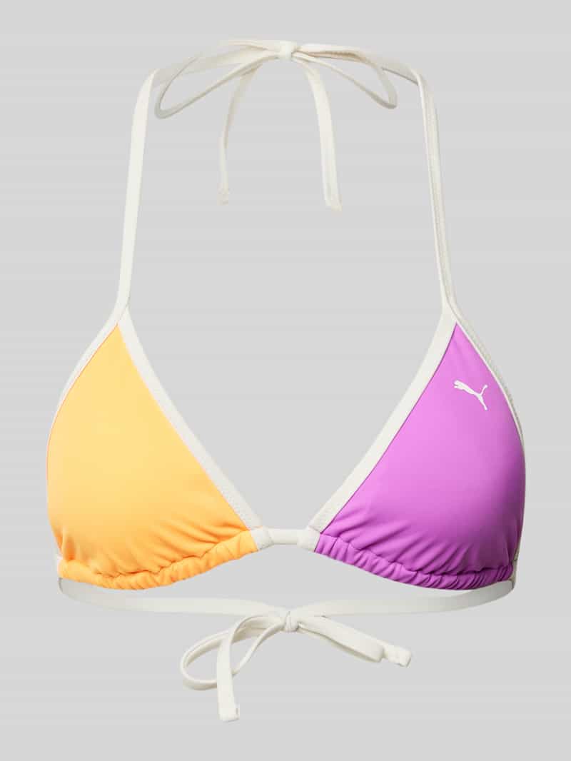 Top bikini z nadrukiem z logo