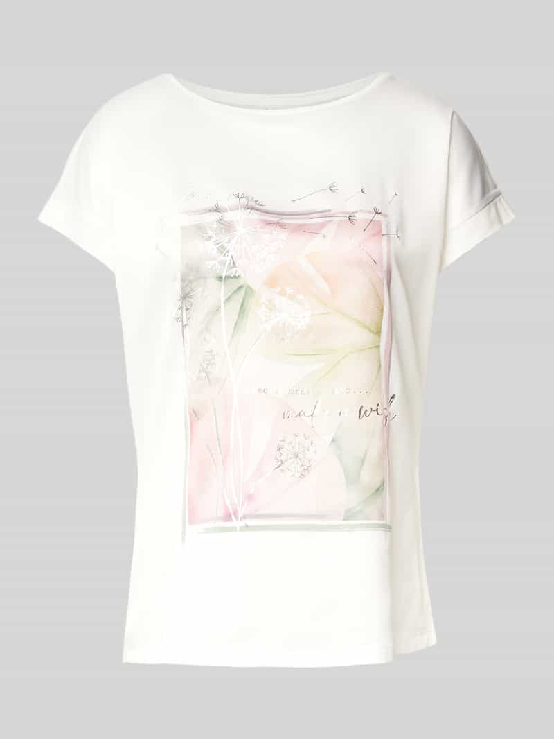 T-shirt z mieszanki wiskozy z okrągłym dekoltem