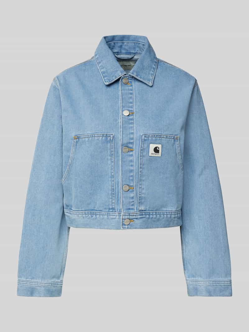 Kurtka jeansowa z listwą guzikową model ‘Arca’