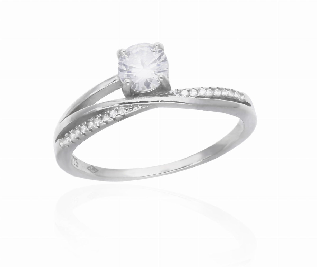 Srebrny pierścionek rodowany Ag 925 IMR0111222