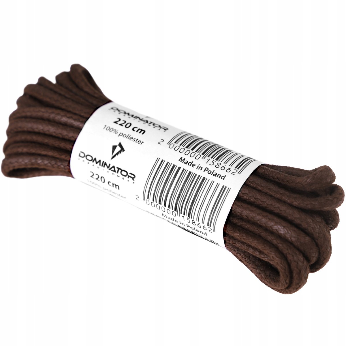 Dominator Sznurówki Woskowane Sznurowadła Brązowe 220 cm