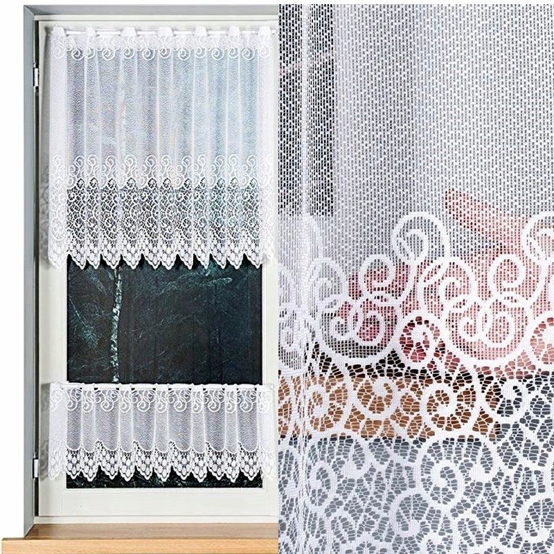 Firana Wzór Violetta Zazdrostka 200X30Cm (Z Obszyciem)