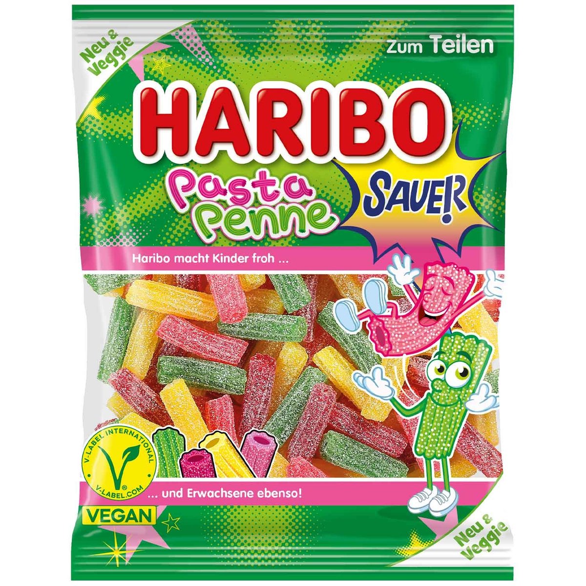 Kwaśne Żelki HARIBO Pasta Penne wege 160g