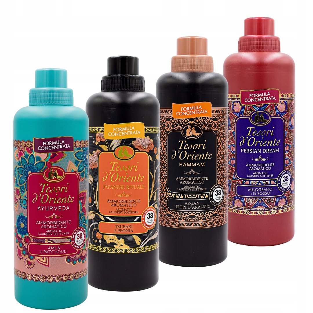 Zestaw Tesori d'Oriente 4x Płyn do płukania tkanin 760 ml - HAJP