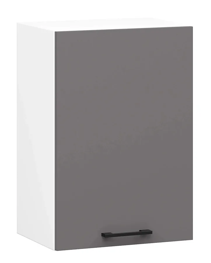 Szara wiszaca szafka kuchenna z półkami G8-R76