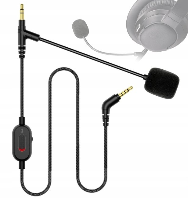 Doczepiany Mikrofon Do Słuchawek Gaming 3.5Mm Jack 1.5M + Pilot