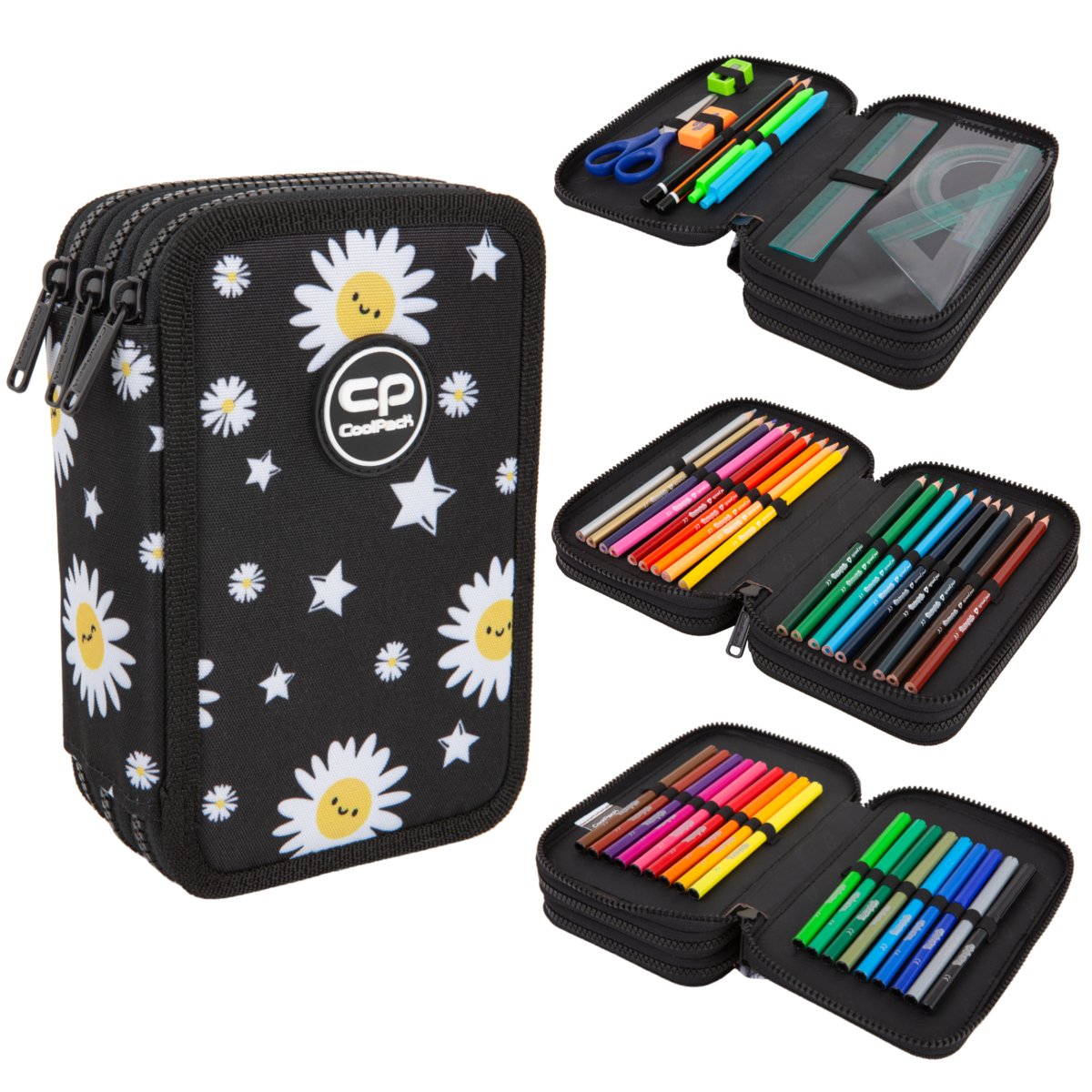 PIÓRNIK POTRÓJNY DAISY BLACK JUMPER 3 COOLPACK