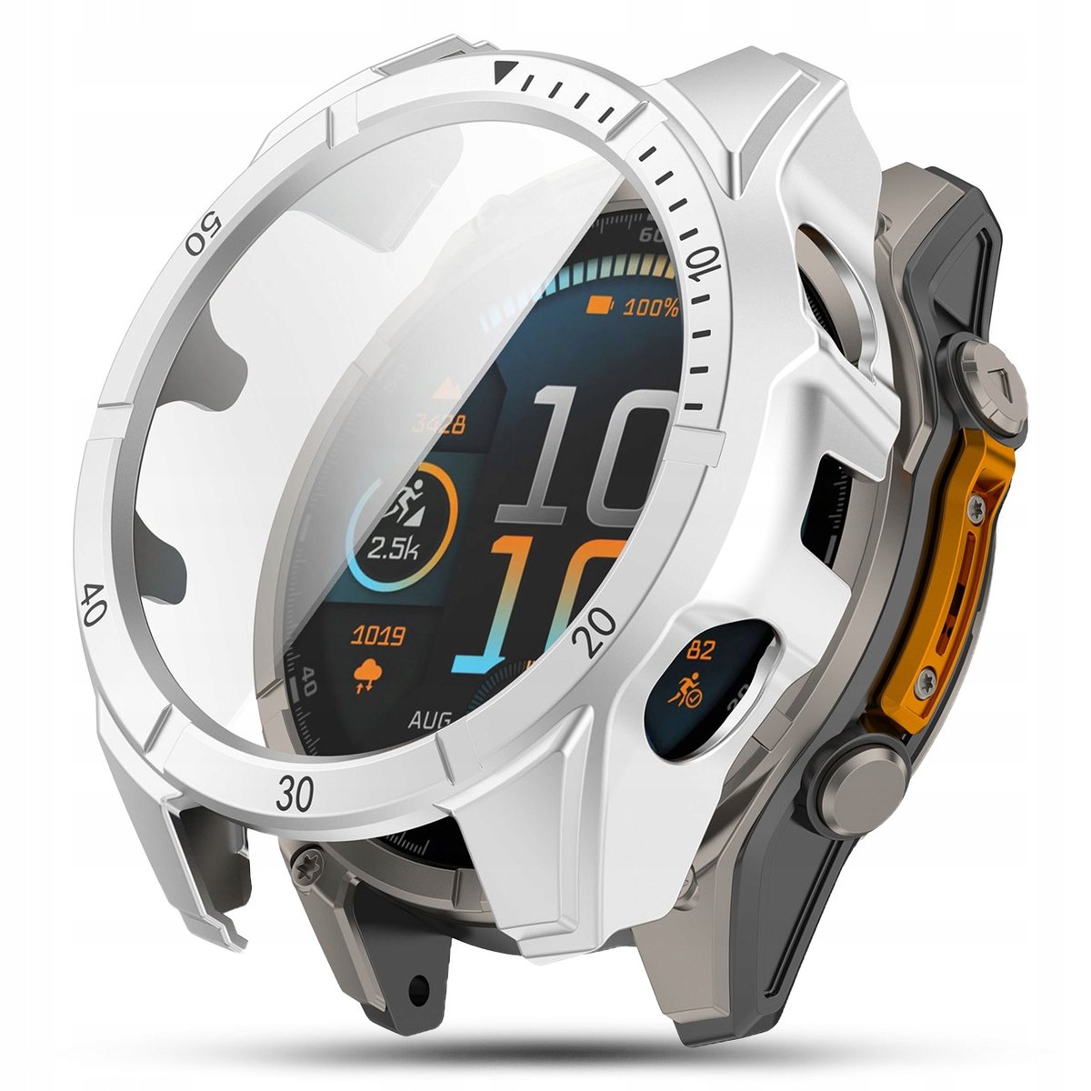 ETUI 2in1 GARMIN FENIX 8 43mm - SREBRNE
