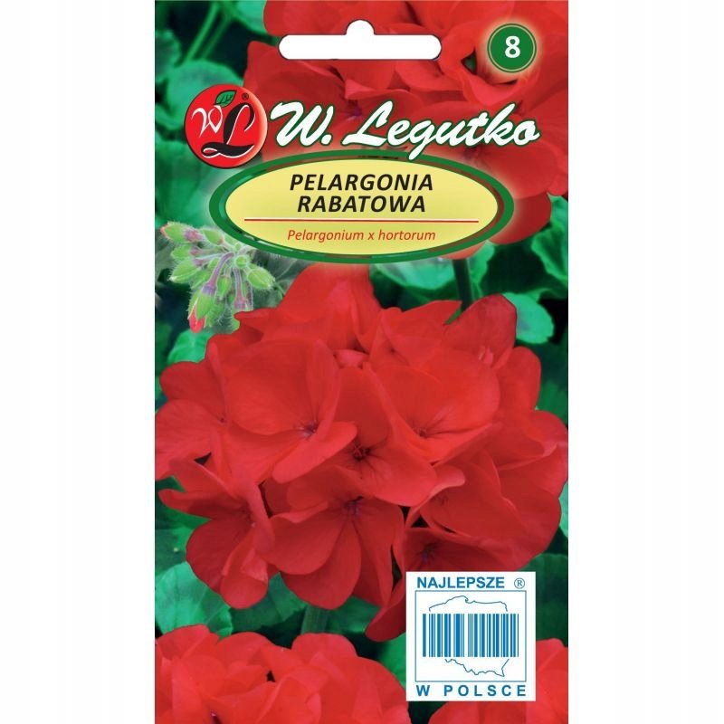 Nasiona Pelargonia rabatowa Gama F1 czerwona 0.05g - W.Legutko