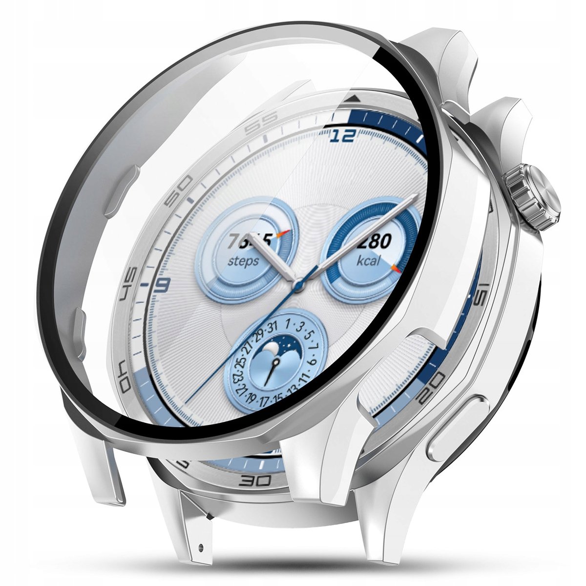 ETUI 2in1 HUAWEI WATCH GT5 46mm - SREBRNE