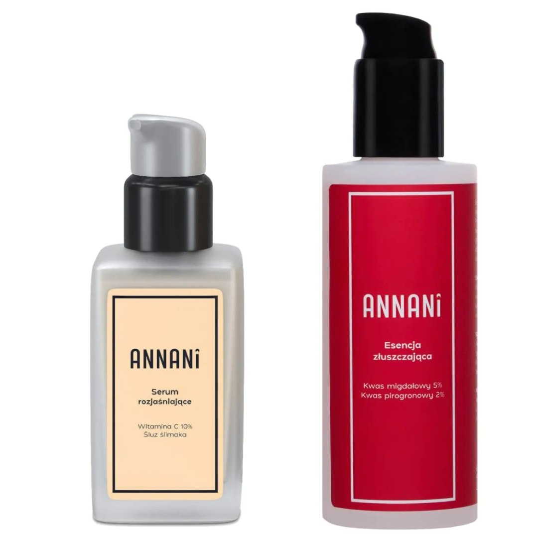 Annani Zestaw - Serum rozjaśniające 30ml + Esencja złuszczająca 125ml