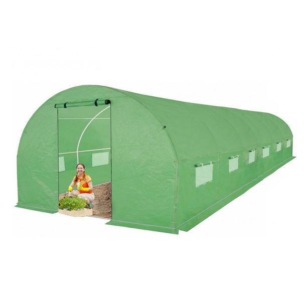 Tunel Foliowy Szklarnia PREMIUM siatka 3x6m zielony NAJGRUBSZE Rurki 19mm