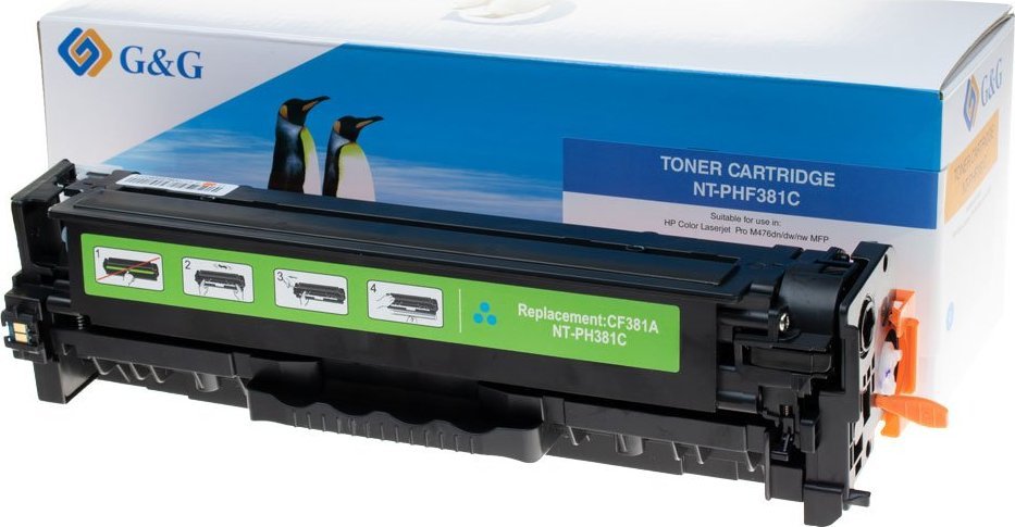 Toner G&G G&G kompatybilny toner z HP CF381A, NT-PHF381C, HP 312A, cyan, 2700s