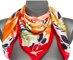 Chusta damska apaszka SATYNOWA gawroszka GB-12 kwiaty polne