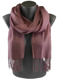 Szalik szal gładki z frędzlami ST-8-29 mysi