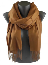 Szalik szal gładki z frędzlami ST-8-9 camel