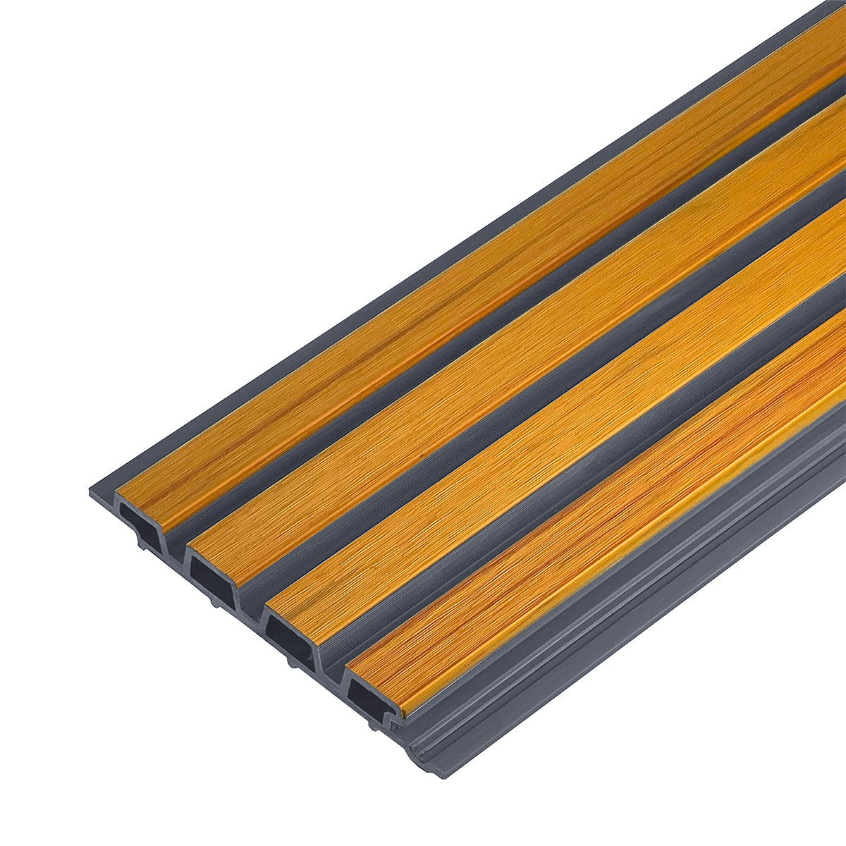 Deska Elewacyjna Kompozytowa Lamelowa Trapez Orange Teak / Szary – dł. 2,9 m