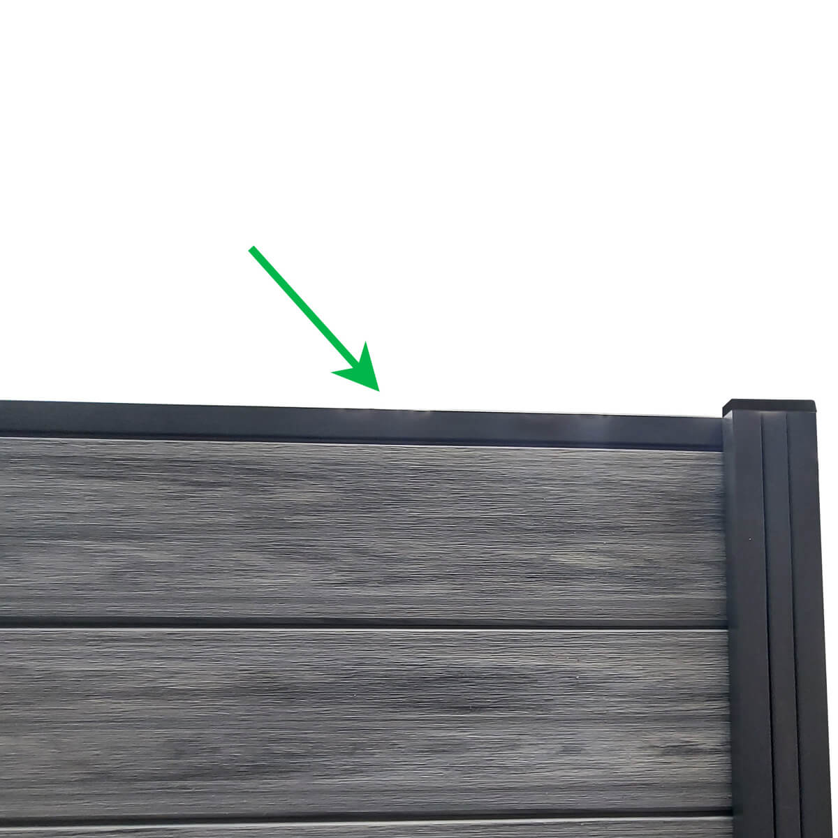 Listwa pozioma górna do ogrodzenia Antracyt – dł. 1,8 m