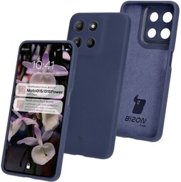 Bizon Silikonowe etui Soft Case do Motorola Moto G15 / G15 Power, ciemnoniebieskie