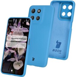 Bizon Silikonowe etui Soft Case do Motorola Moto G15 / G15 Power, niebieskie