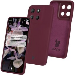 Bizon Silikonowe etui Soft Case do Motorola Moto G15 / G15 Power, ciemnofioletowe