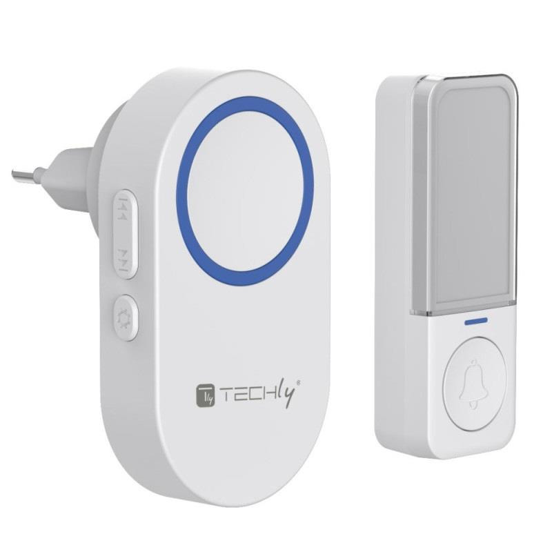 Dzwonek kinetyczny techly zestaw nadajnik i odbiornik, ip56, 180m