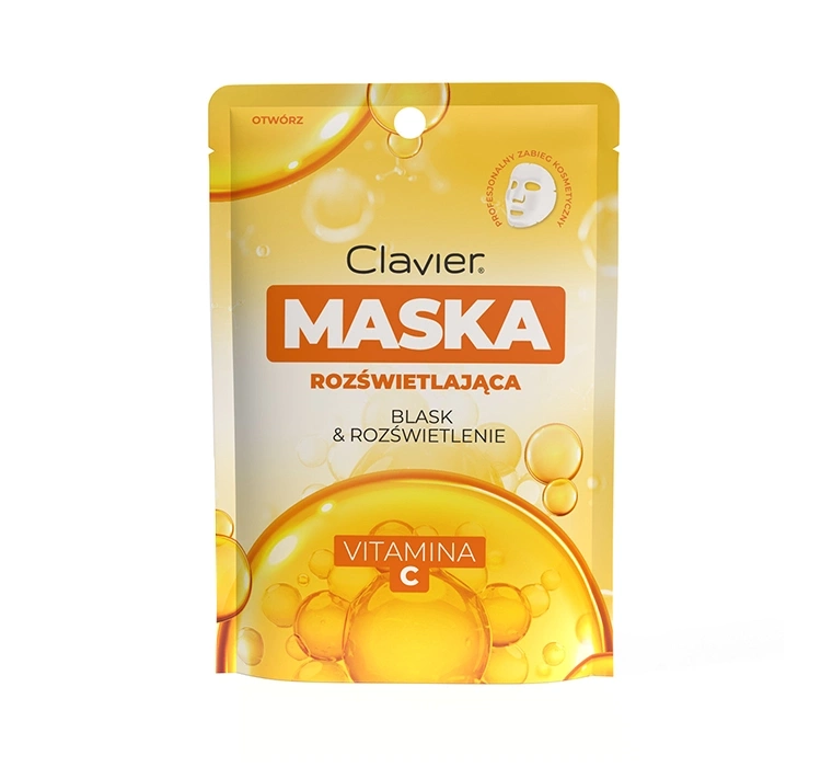 Clavier Blask & Rozświetlenie rozjaśniająca maska w płachcie z wit. C 25ml