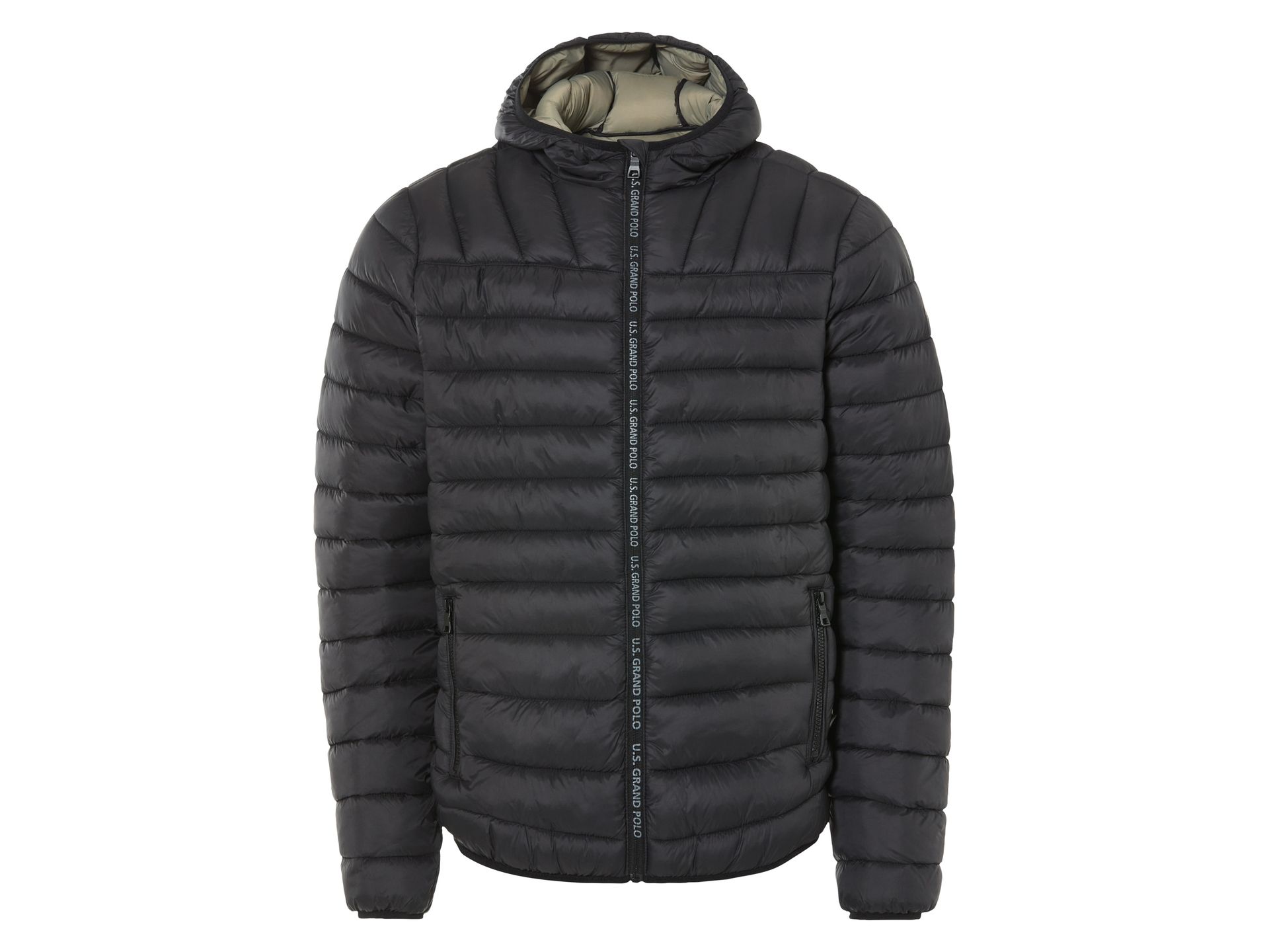 LIVERGY® Kurtka męska pikowana U.S. GRAND POLO (Czarny, L (52/54))