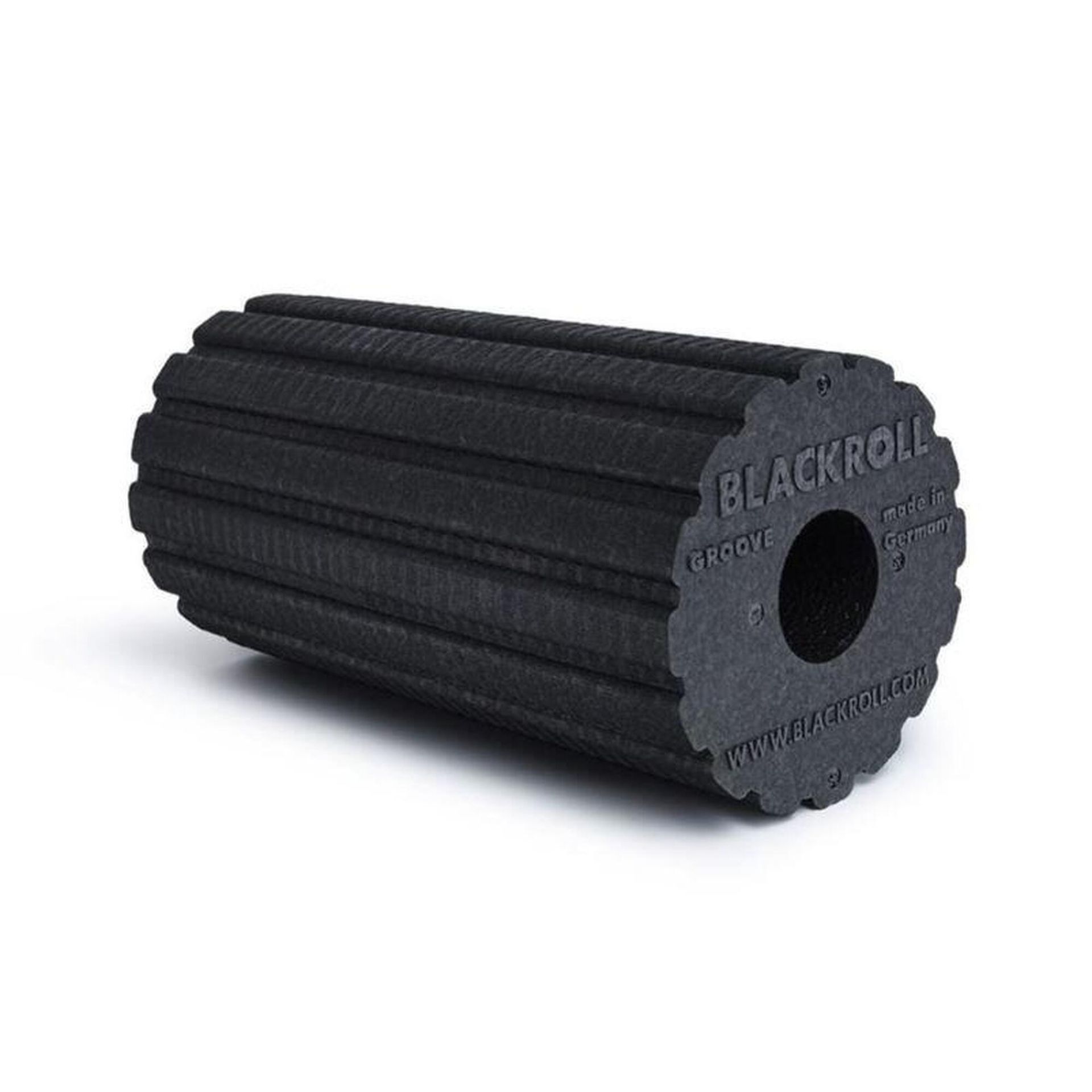 Blackroll Groove Standard (stopień twardości w części środkowej)  czarna  nawet rozmiar Age rolka + Booklet interaktywna 30-2750