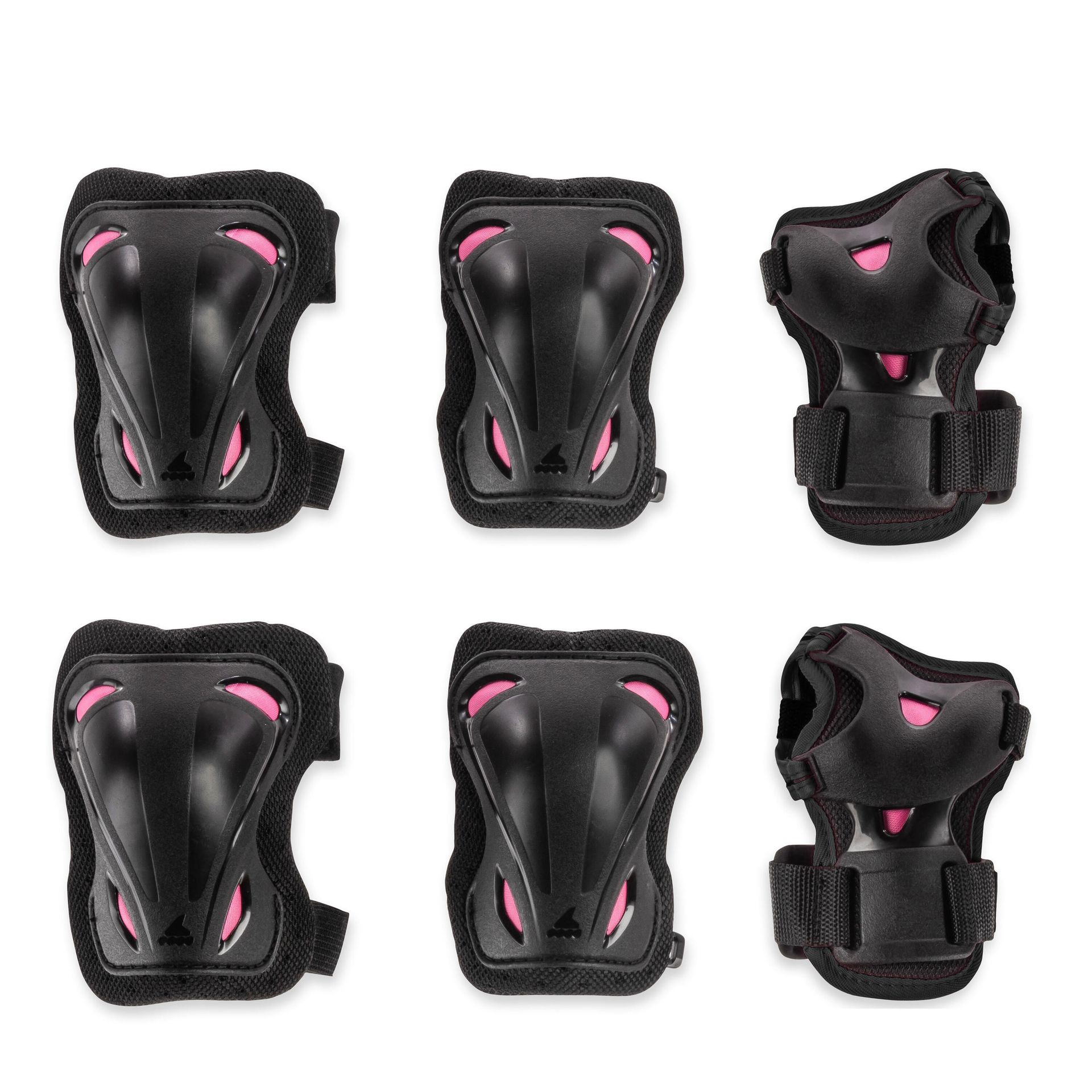 Rollerblade damskie łyżworolki Gear W 3-pak Protective, Black/Raspberry, M