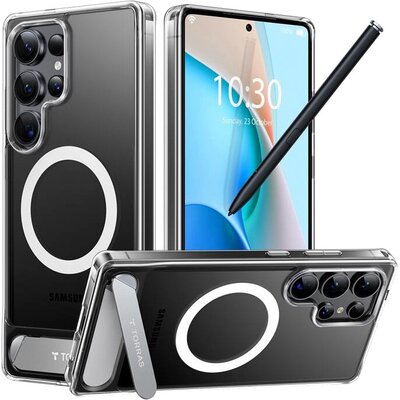 Etui TORRAS Pstand Series do Samsung Galaxy S25 Ultra Przezroczysty