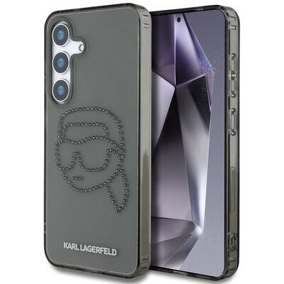 Etui KARL LAGERFELD Rhinestones Karl Head Logo do Samsung Galaxy S25 Czarny