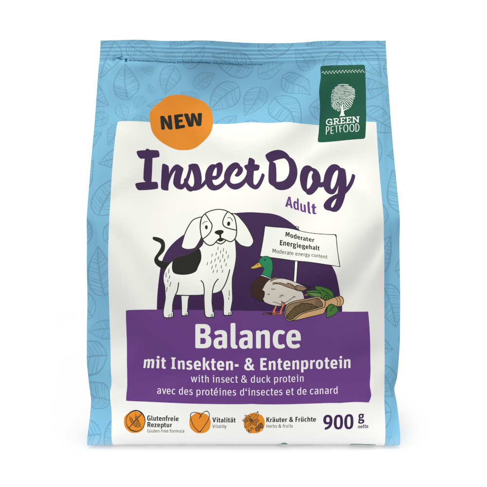 Green Petfood InsectDog Balance, owady i kurczak - 900 g