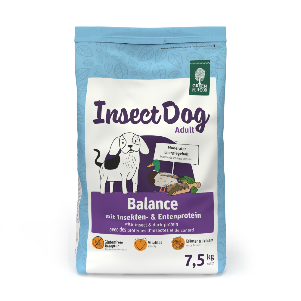 Green Petfood InsectDog Balance, owady i kurczak - 7,5 kg