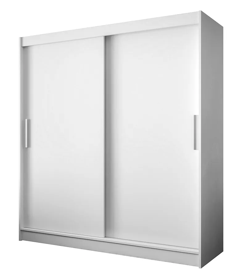 Biała minimalistyczna szafa przesuwna S8-P64