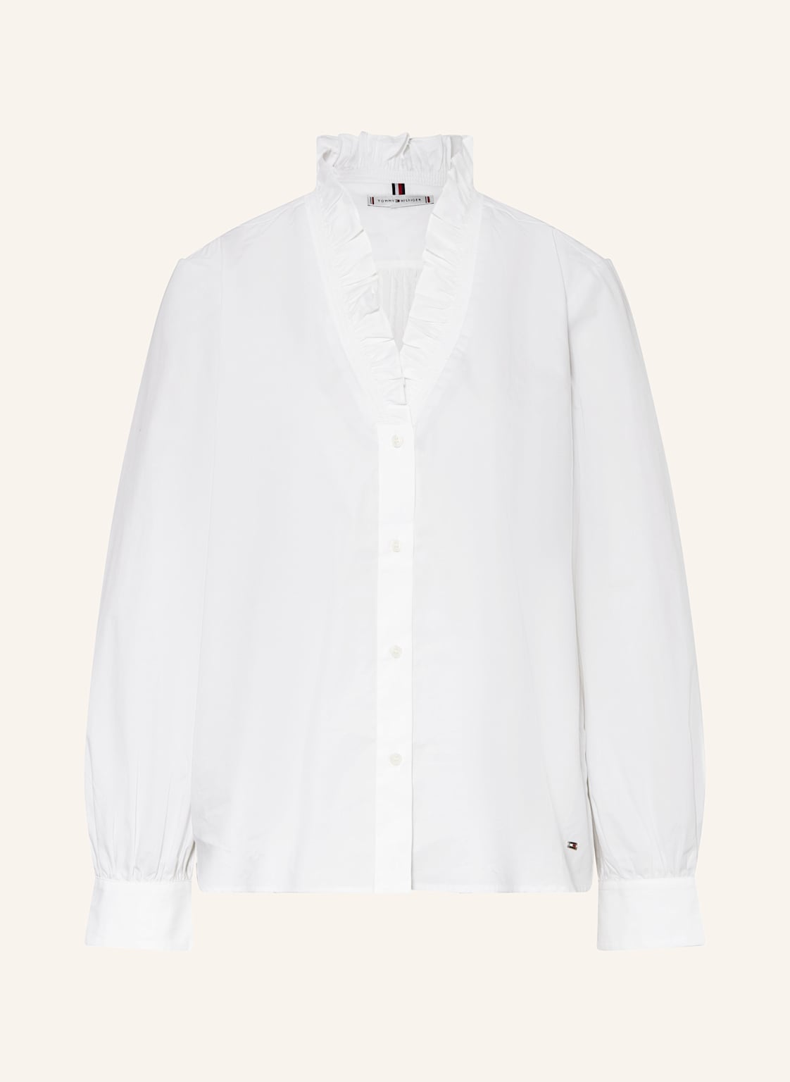 Tommy Hilfiger Bluzka Z Falbankami weiss