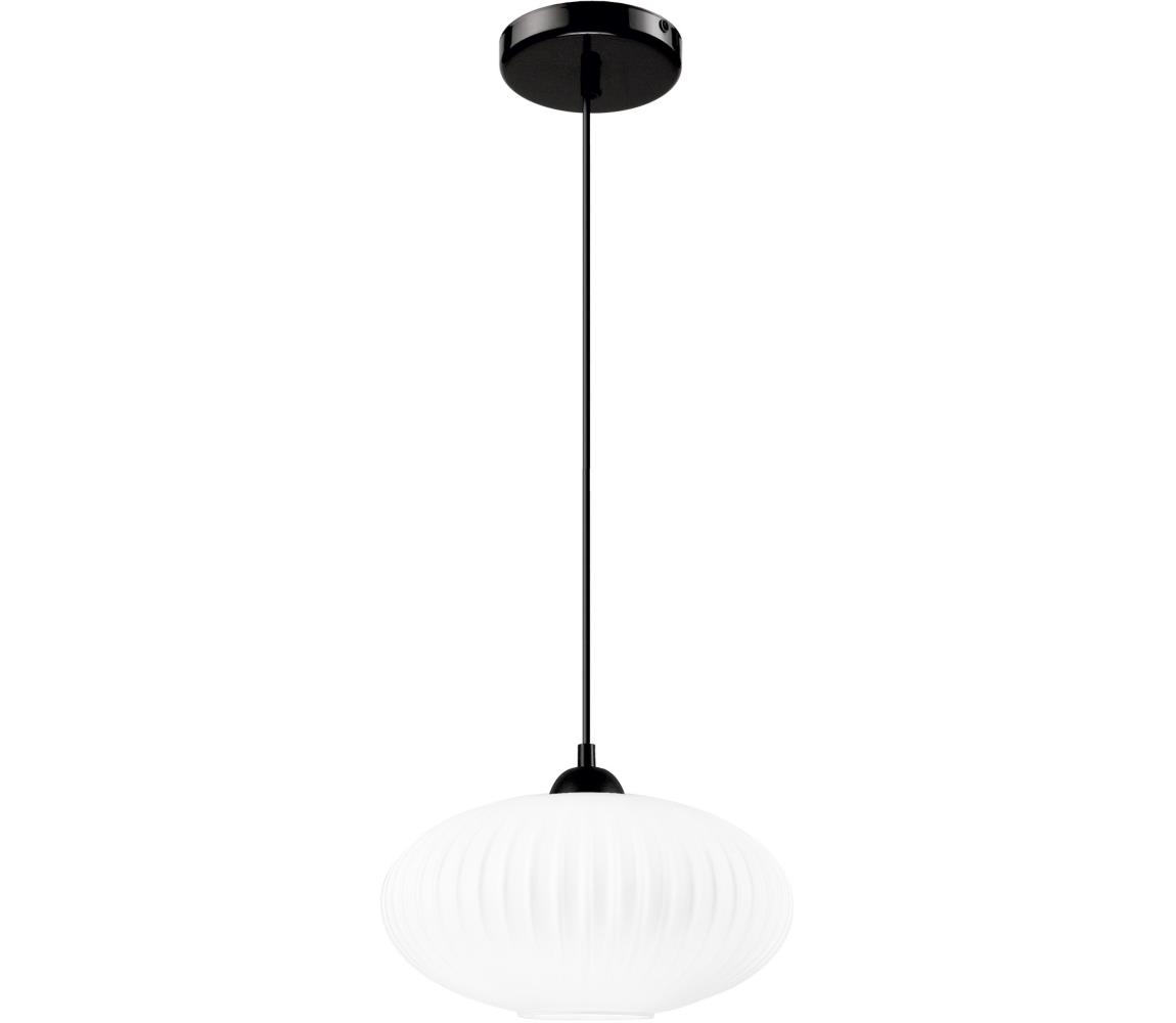 Żyrandol na lince HARMA 1xE27/15W/230V śr. 30 cm biały/czarny