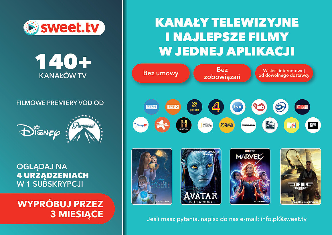 Karta subskrypcyjna SWEET.TV na 3 miesiące
