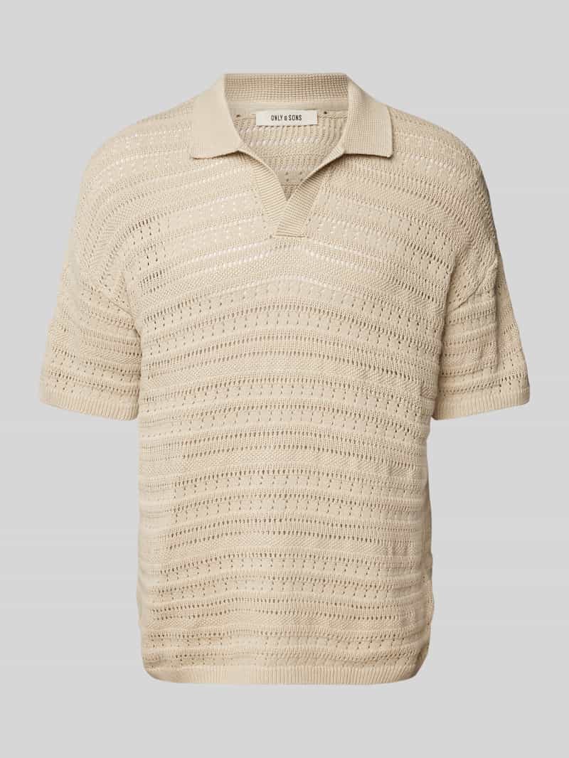 Koszulka polo z fakturowanym wzorem model ‘GRAYSON’
